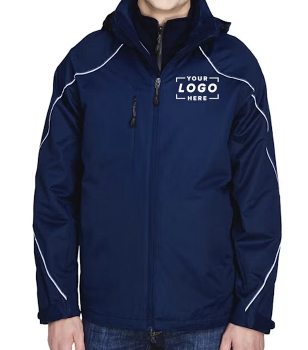 North End Men's 2XL Night Blue Custom SP+ Branded Angle 3-in-1 Jacket HR11-13